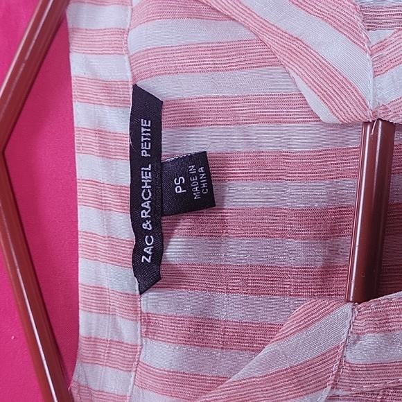 Zac & Rachel Petite striped button up blouse - Picture 3 of 7